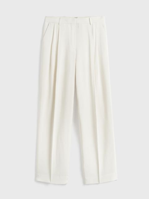 Double-pleat fluid trousers ecru