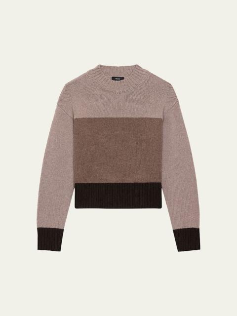 Color-Block Crewneck Sweater