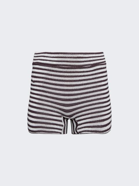 Dom Short Sable Dot Stripe