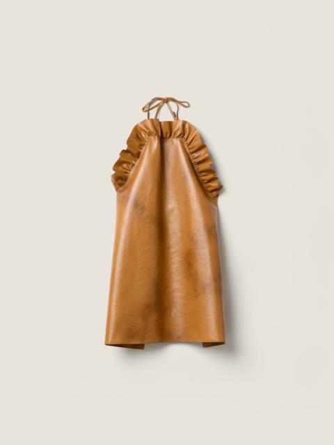 Leather pinafore apron
