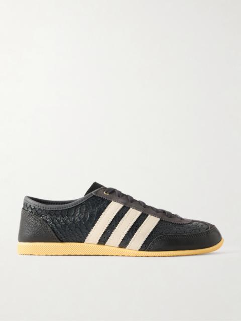 Japan Decon W Perforated Suede-trimmed Textured-leather Sneakers
