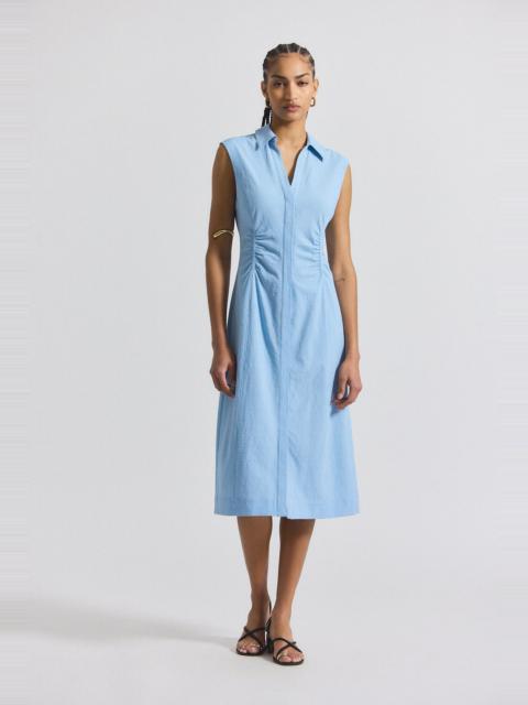 NERA RUCHED BUTTON DOWN DRESS