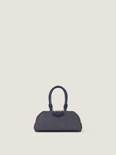 MINI ANTIGONA EAST-WEST BAG IN DENIM