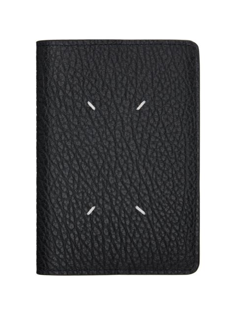Black Four Stitches Passport Holder