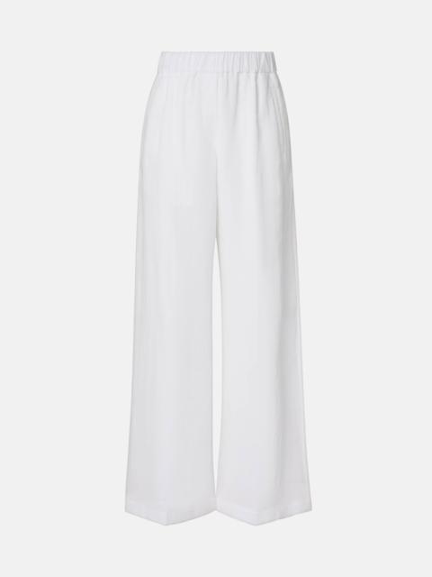 Cotton wide-leg pants