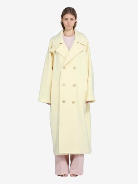 LONG CLOTH COAT WITH WIDE LAPELS