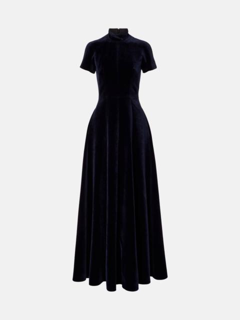 Malinda cotton velvet gown