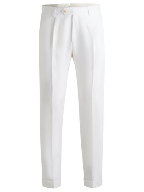 REGULAR-FIT TROUSERS IN LINEN