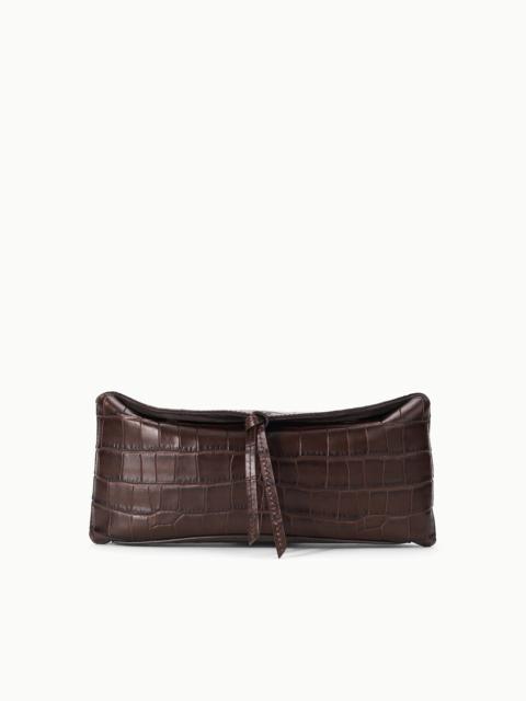 STAUD EVE CLUTCH ESPRESSO CROCO