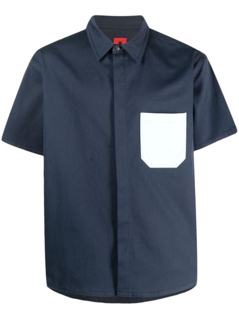 contrast-pocket short-sleeve shirt