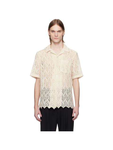 Beige Ture Cotton Lace Shirt