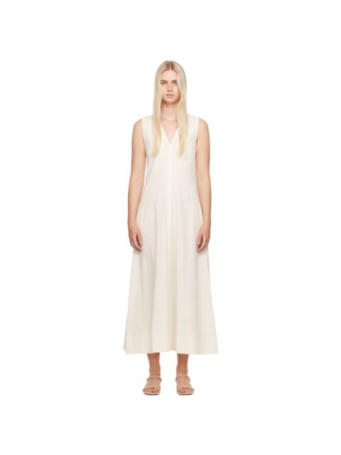 Off-White V-Neck Maxi Dress