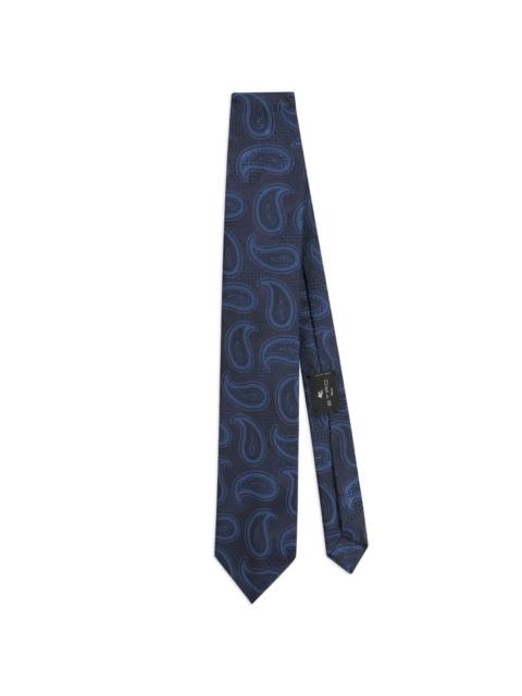 paisley-jacquard silk tie