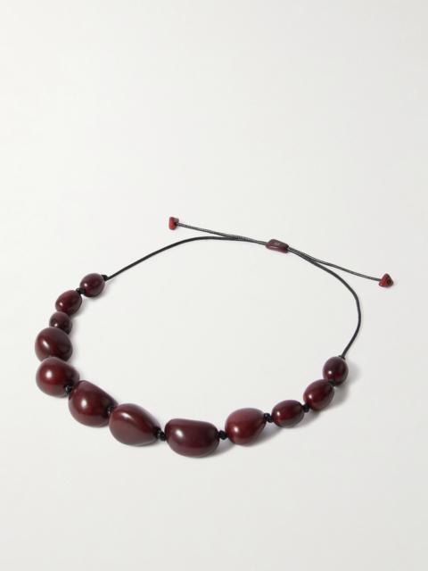 The Statement Tagua And Leather Necklace