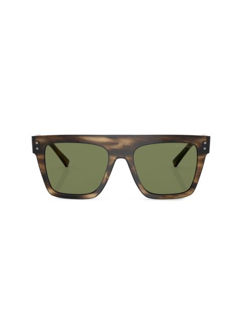 tortoiseshell-effect square-frame sunglasses