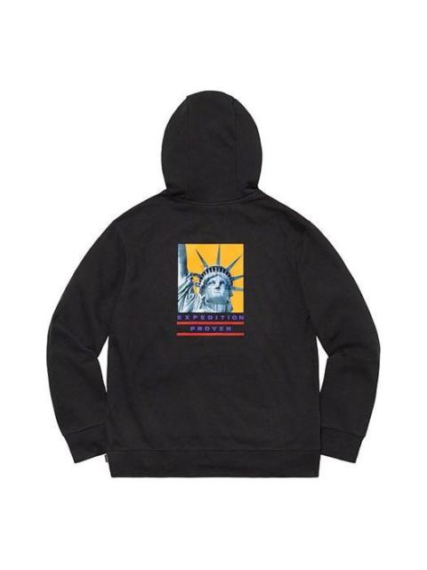 Supreme FW19 Week 10 x The North Face Statue of Liberty Hooded Sweatshirt Black SUP-FW19-903