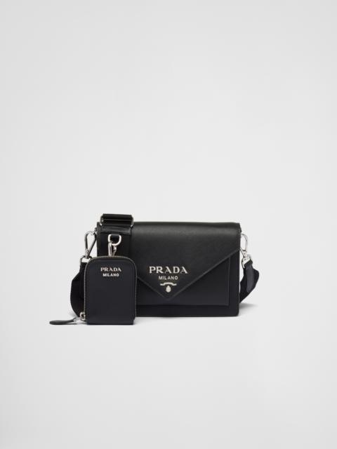 Prada Saffiano leather mini envelope bag REVERSIBLE