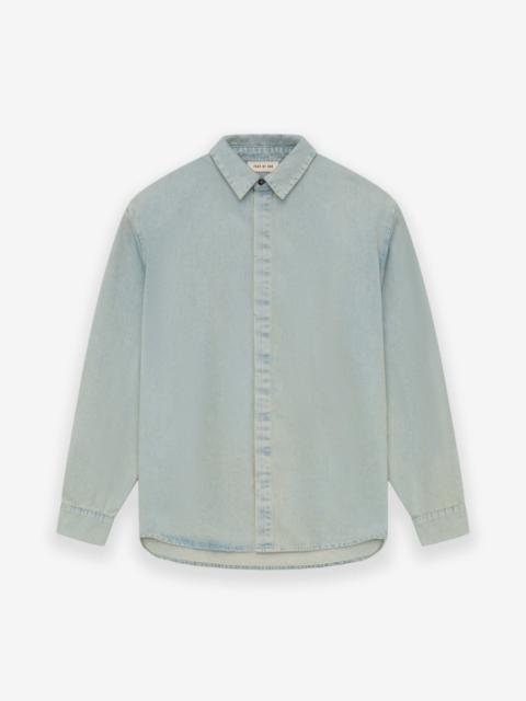 VIP【関税送料無料】希少 Fear Of God Denim Button Up Shirt Fear of God Collection 8 Denim Shirt | REVERSIBLE