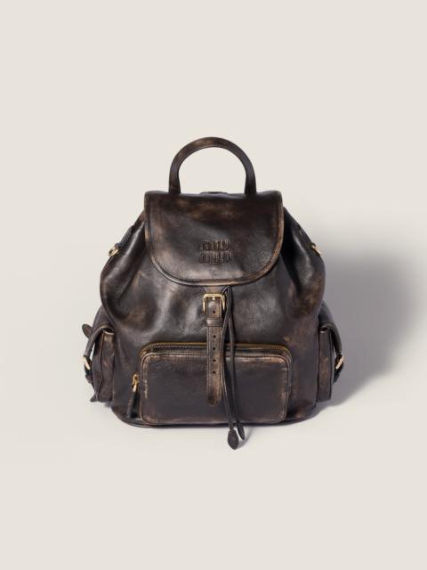 Leather backpack