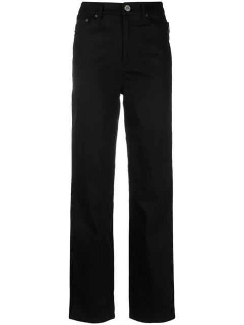 crystal-embellished straight-leg trousers