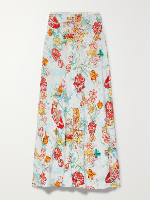 Kelly Printed Voile Midi Skirt