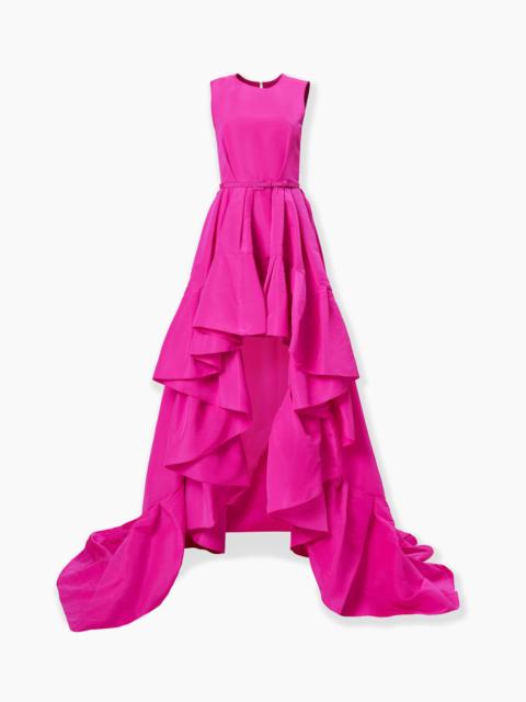 Ruffle-Hem High-Low Gown
