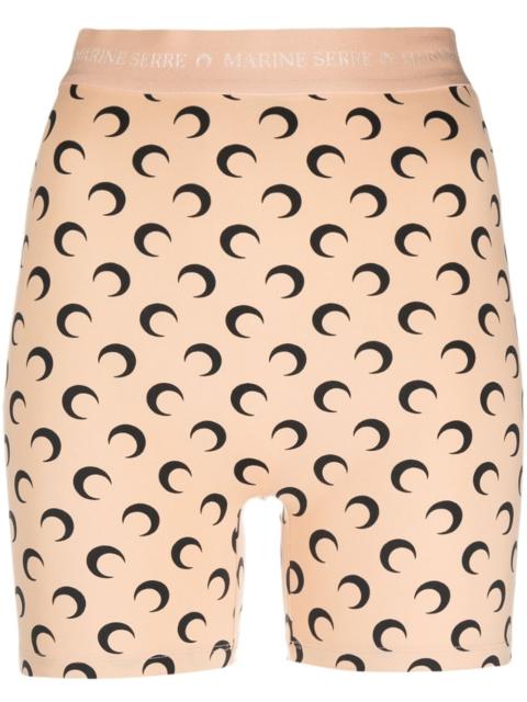 moon-print cycling shorts