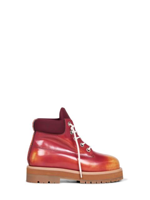 Burgundy gradient-effect leather Strada ankle boots