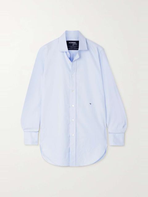 Embroidered cotton-poplin shirt