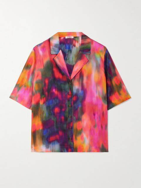 Florale Printed Silk-twill Shirt