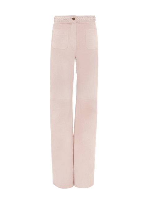 HIGH-RISE FLARED PANTS IN SUEDE