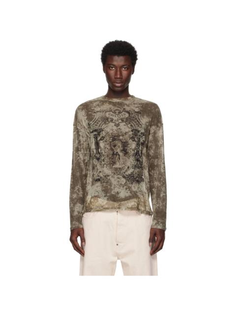 Beige 'The Oversized Médallion' Top