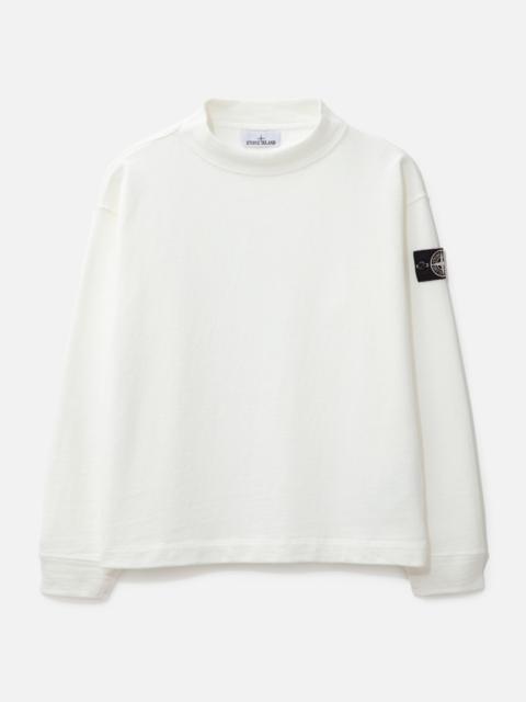 KNIT-LOOK COTTON RAW BEAUTY SWEATSHIRT