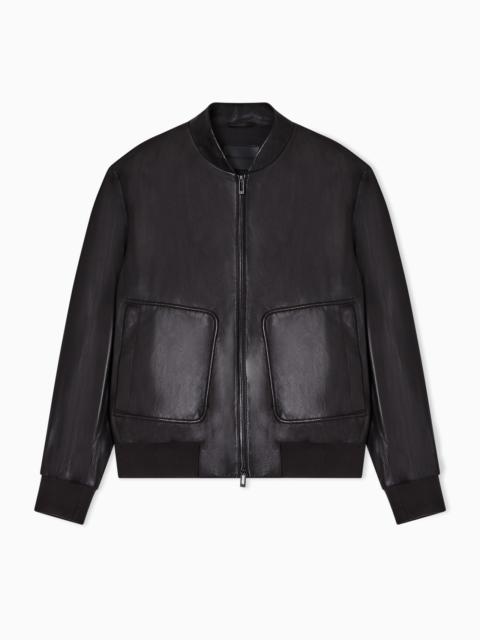 PLONGE NAPPA-LEATHER BLOUSON