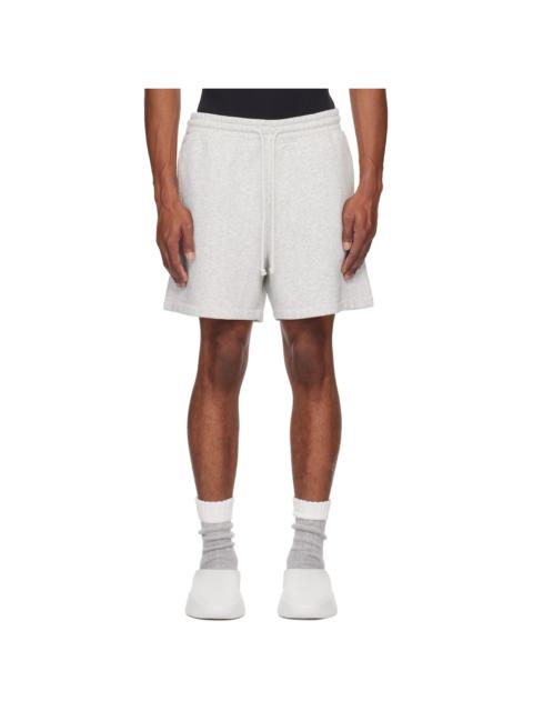 Gray Cotton Fleece Relaxed Shorts