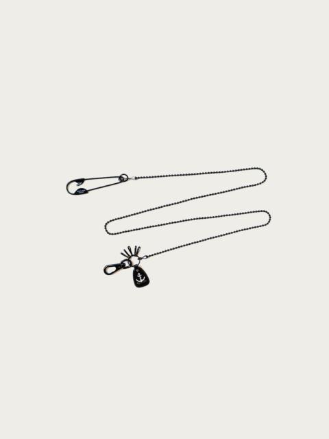 Lacquered Brass ANCHOR Snood Chain - Black