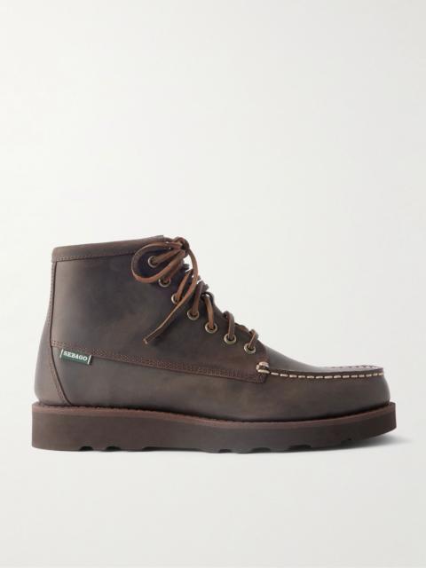 Tala Waxed-Leather Boots Dark brown