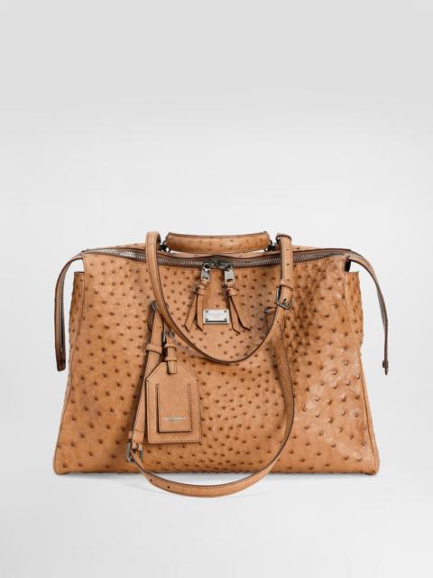 Vittoria ostrich leather handbag