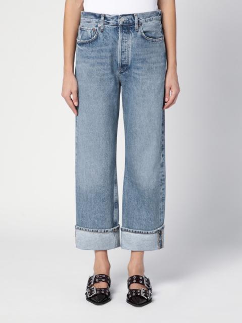 Light blue Fran jeans in organic denim with turn-ups