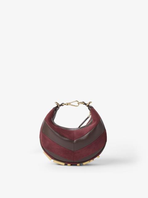 Fendigraphy Mini Mini-bag in leather and suede with two-tone inlay