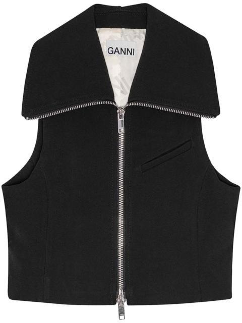 sleeveless zipped vest