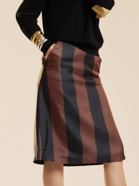 Stripe Collectible Silk Skirt