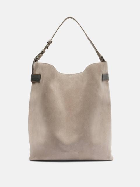 Essence Monili Large suede tote bag