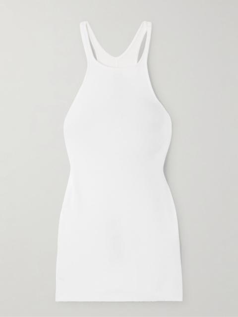 Cotton-jersey racerback tank White