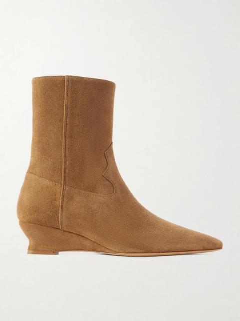 Camille Suede Wedge Ankle Boots