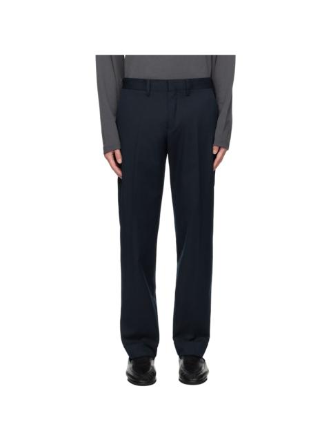 Navy Button Tab Trousers