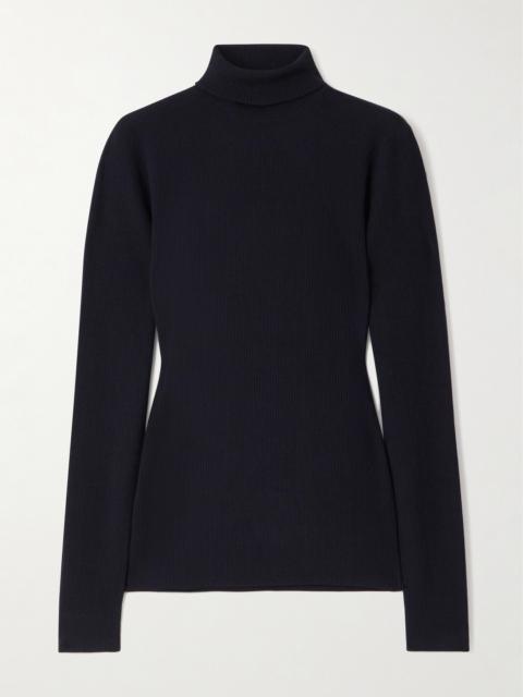 Taupo Ribbed-knit Wool Tutleneck Sweater