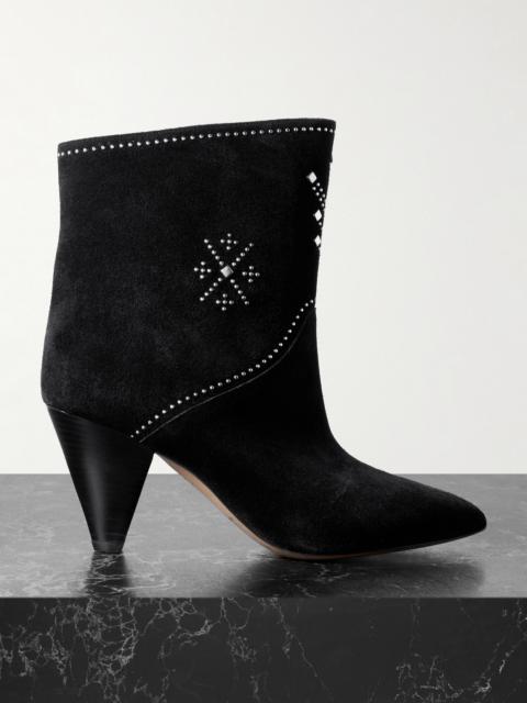 Loline Studded Suede Ankle Boots
