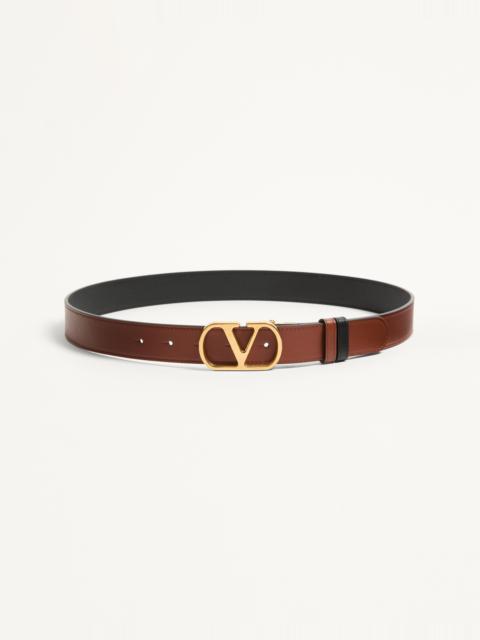 VLOGO SIGNATURE REVERSIBLE SHINY CALFSKIN BELT 30 MM