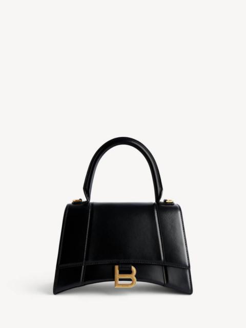 Women's Hourglass Small Handbag Box in Black